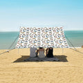 ALAZA Colorful Butterflies Beach Tent Sun Shelter UPF50+ Protection Beach Shade Canopy w/ 4 Sandbags for Outdoor Camping Fishing Backyard Fun Picnic 10x9 ft