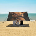 ALAZA Puppy Dog on Dark Beach Tent Sun Shelter Portable Canopy Sunshade for Outdoor Camping Picnics Backyard Fun 10x9 ft