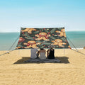 ALAZA Gingerbread Man Christmas Ball Pattern Beach Tent Sun Shelter Portable Canopy Sunshade for Outdoor Camping Picnics Backyard Fun 10x9 ft