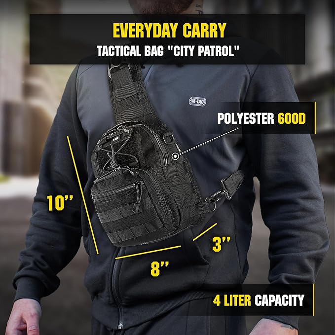 M-Tac CCW Sling Bag for Men &amp Women - EDC Shoulder Bag Tactical - Crossbody Concealed Carry Bag - Mens Chest Pack
