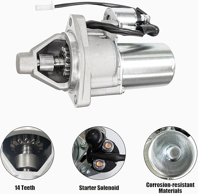 fullas Electric Starter Motor for Predator 9500 Watt Super Quiet Inverter Generator 57080 and 59188