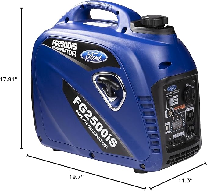 Ford 2500 Watt Gas Inverter Generator Small Portable &amp Quiet Home Use Camping Outdoor CARB Compliant Parallel Capability Built Ford Tough Generadores De Gasolina Silencioso FG2500IS