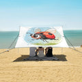 ALAZA Cute Lady Bug Cartoon Beach Tent Sun Shelter UPF50+ Protection Beach Shade Canopy w/ 4 Sandbags for Outdoor Camping Fishing Backyard Fun Picnic 10x9 ft