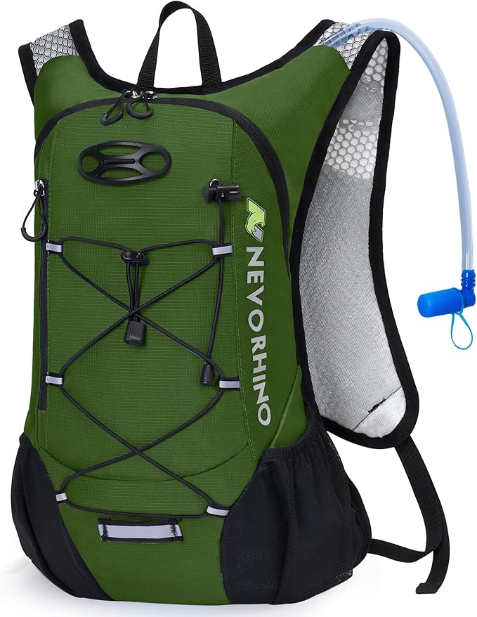 Lightweight Hydration Backpack Running Backpack with 2L Water Bladder Hydro Water Daypack for Cycling Hiking Rave for Men Women