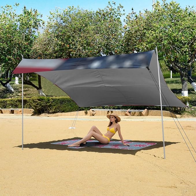 ALAZA Three Little Cat Chess Pieces Beach Tent Sun Shelter Portable Canopy Sunshade for Outdoor Camping Picnics Backyard Fun 10x9 ft