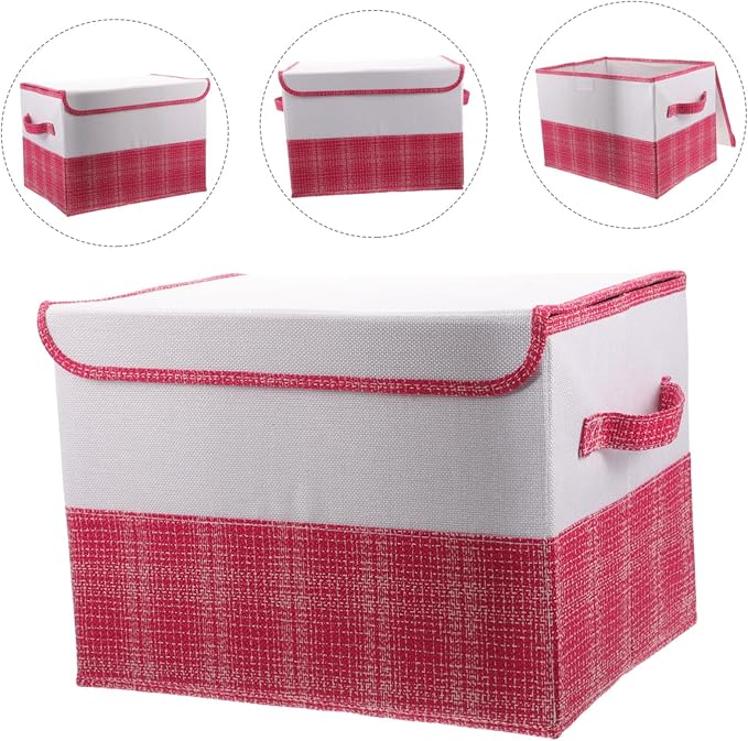 Cotton Non-woven Fabric Storage Box Lid Design Clothes Storage Container Organize Your Home Toys Organizer