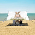 ALAZA Bunny Rabbit Easter Egg Beach Tent Sun Shelter UPF50+ Protection Beach Shade Canopy w/ 4 Sandbags for Outdoor Camping Fishing Backyard Fun Picnic 10x9 ft