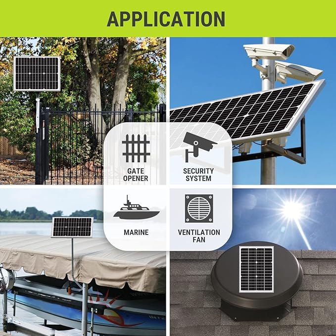 Newpowa 30 Watts 24V Waterproof Off Grid Solar Panel Kit Battery Trickle Charger Maintainer for Boat Car RV Motorcycle Marine Automotive 24V System