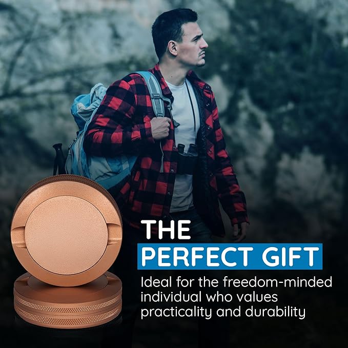 Premium Nicotine Pouch Container | Zyn Metal Can | Moisture &amp Odor Proof Snus Can | Zyn Accessories | Pouch Accessories (Copper)