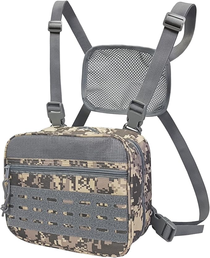 SMONT Buy Army Green Wash Bag and Camo Tactical Chest Pack Combo