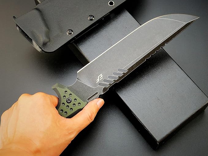 Eafengrow EF146 Fixed Blade Knife Sleipner Steel Blade G10 Handle Full Tang EDC Straight Knife for Working Camping Bushcraft
