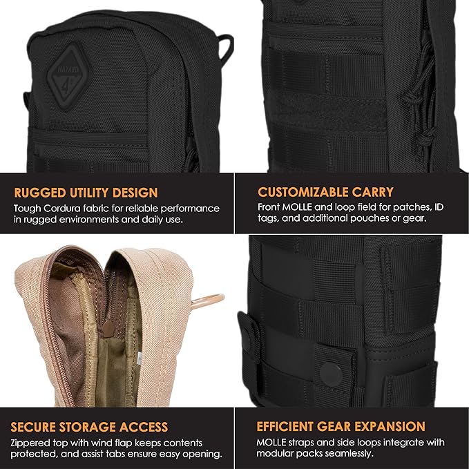 Hazard 4 Hazard 4 Broadside Large Utility Pouch with Molle 9 X 5-Inch Black