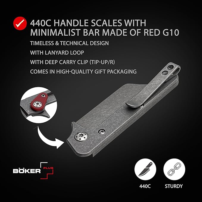 BÖKER PLUS® Fragment G10 Mini Pocket Knife – two-hand-opening EDC Keychain Folding Knife - Small - Box Cutter