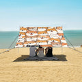 ALAZA Orange Corgi Pattern Beach Tent Sun Shelter Portable Canopy Sunshade for Outdoor Camping Picnics Backyard Fun 10x9 ft