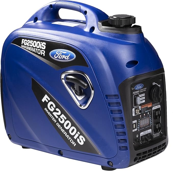 Ford 2500 Watt Gas Inverter Generator Small Portable &amp Quiet Home Use Camping Outdoor CARB Compliant Parallel Capability Built Ford Tough Generadores De Gasolina Silencioso FG2500IS