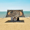 ALAZA Boho Owl Moon Gloden Beach Tent Sun Shelter Portable Canopy Sunshade for Outdoor Camping Picnics Backyard Fun 10x9 ft