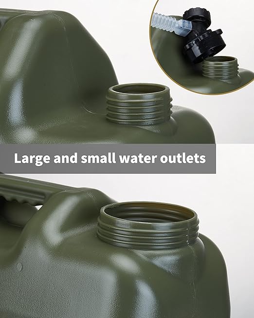 UPWOIGH Camping Water Container 6.6 Gallon Big Water Jug(25L) Truly No Leakage Water Storage Military Green Water TankBPA Free Overlanding Gear
