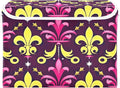 Christmas Storage Baskets with Lids Mardi Gras Lily Collapsible Bins Stackable Fabric Linen Baskets Closet Organizer Container 16.5x12.6x11.8