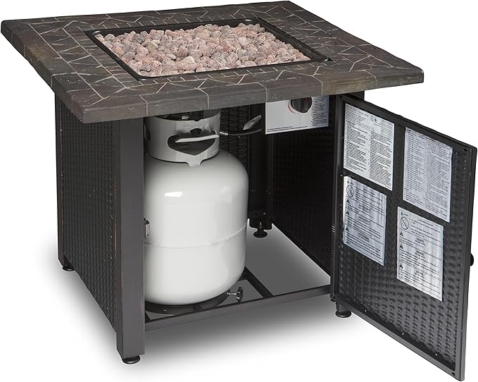 Endless Summer 30 Gas Outdoor Fire Pit Table with Resin Mantel