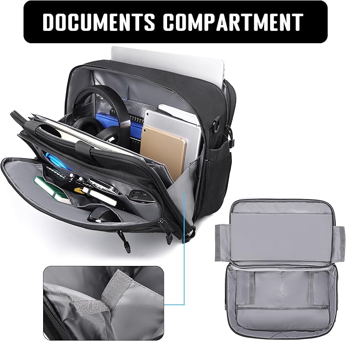 DEYACE Tactical Messenger Laptop Bag Large Military Briefcase 17.3 Inch Computer Work Office Bag for Men YKK-Zippers