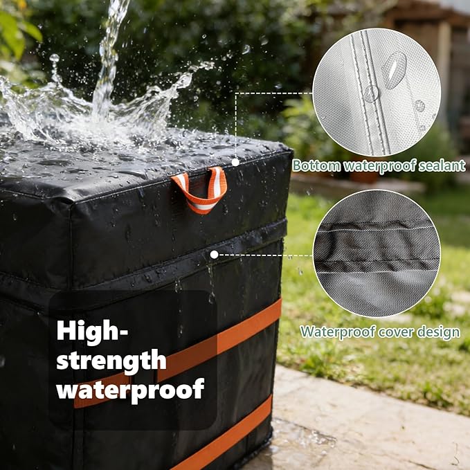 Generator CoverOutdoor Waterproof Generator Cover for 7043 22KW Home Standby GeneratorBlack All-Weather Protection Material51W x 28D x 29H