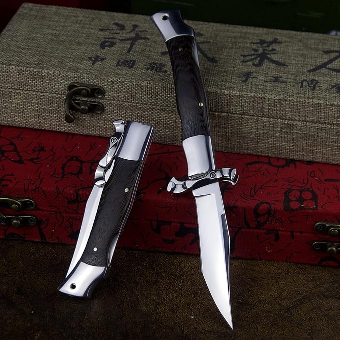 WPKOPYA （ DeHong hunting folding knife folding pocket knife wilderness camping survival and indoor EDC tool knives