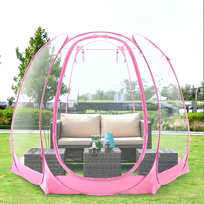All Weather Proof Pod Pop Up Bubble Tent for 3-8 People Large Oversize Dome House Cold Protection Camping Tent Winter Instant Igloo for Outdoor Activities