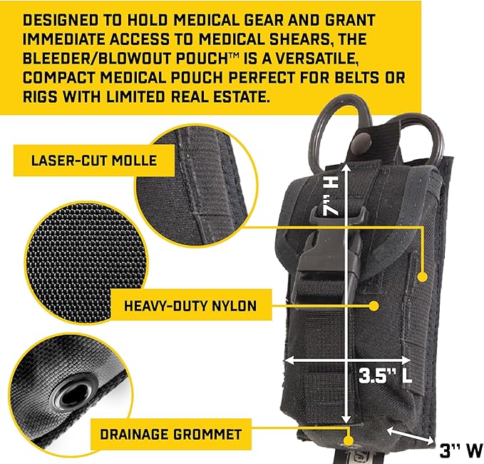 High Speed Gear - Bleeder/Blowout Pouch Police Gear &amp Military Gear Medical MOLLE Pouch for Professionals