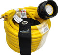 Parkworld 691968 Shore Power Adapter Cord Household 15A Male 5-15P to L5-30R RV/Camper/Marine 30A Female with Locking Ring (50FT)