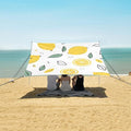 ALAZA Lemons and Lemon Slices Beach Tent Sun Shelter Portable Canopy Sunshade for Outdoor Camping Picnics Backyard Fun 10x9 ft