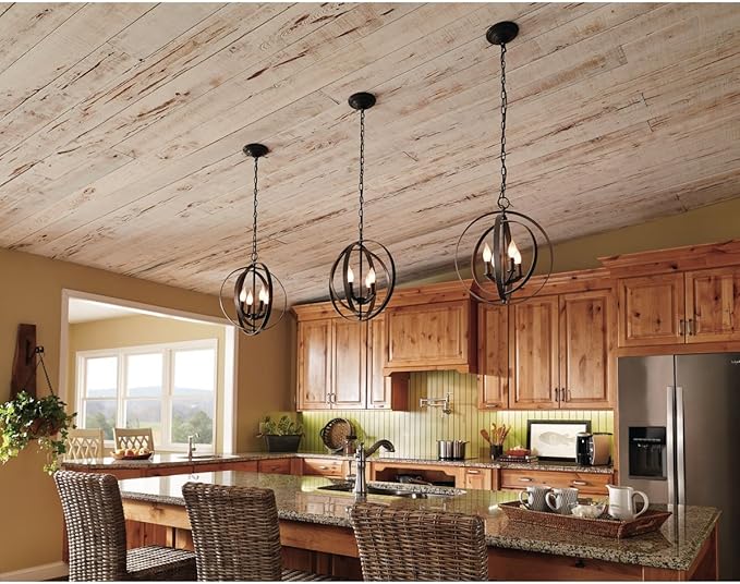 Progress Lighting Equinox Collection 4-Light Matching Glass New Traditional Sphere Pendant Light Antique Bronze