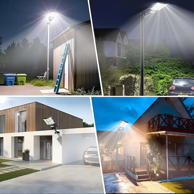 Solar Flood Lights Outdoor 3000W with Motion Sensor 20000LM Super Bright Waterproof Security Lights for Backyard Driveway Garden Yard Garage - Ideal for Homeowners &amp Businesses