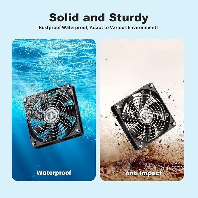 5.5 Solar Chicken Coop Fan 3 Kit 30W Solar Powered Greenhouse Fan Solar Exhaust &amp Intake Fans Outdoor Waterproof 16.7 ft Cord for Outside Shed Doghouse Ventilation Air Circulation Cooling