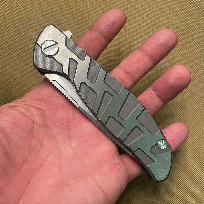 Customized Titanium Pocket knife Frame lock Folding knives M390 Blade with Titanium Handle Gift for Husband Son
