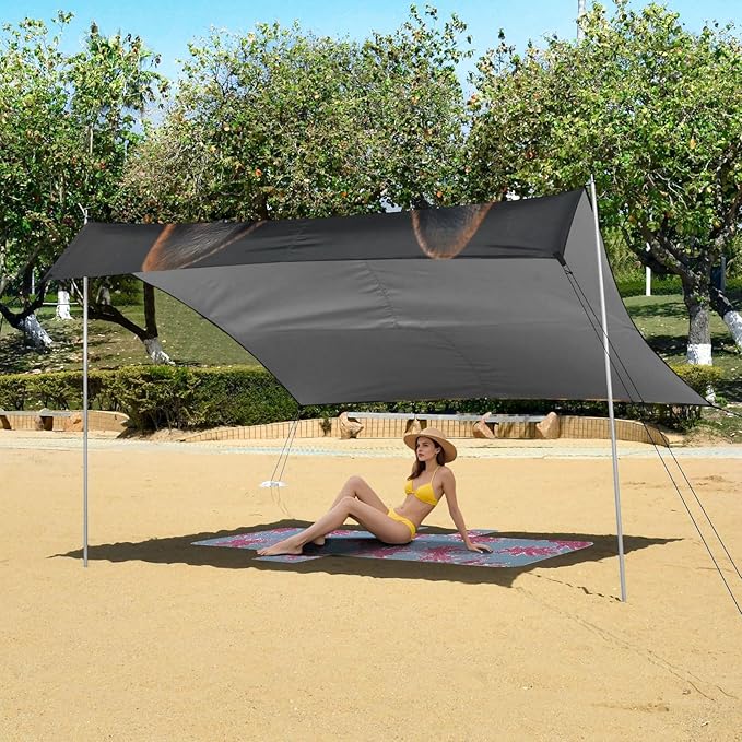 ALAZA German Shepherd Dog Portrait Beach Tent Sun Shelter Portable Canopy Sunshade for Outdoor Camping Picnics Backyard Fun 10x9 ft