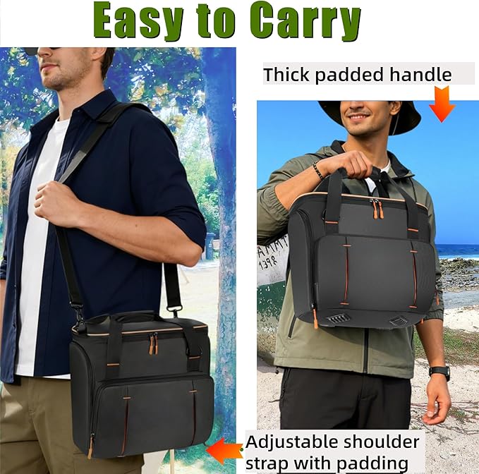 Carrying Case for EcoFlow Delta 3 &amp Delta 3 Plus &amp 3 Classic Quick-Access Side Opening Bag with Adjustable Shoulder StrapSoft Durable Generator Protective Cover for Outdoor Travel &amp Camp