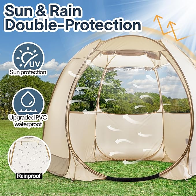 Alvantor Pop Up Screen House Gazebo with Mosquito Netting Instant UV Resistant Sun Shelter for Patio &amp Backyard Portable Canopy Tent for 2-10 Person