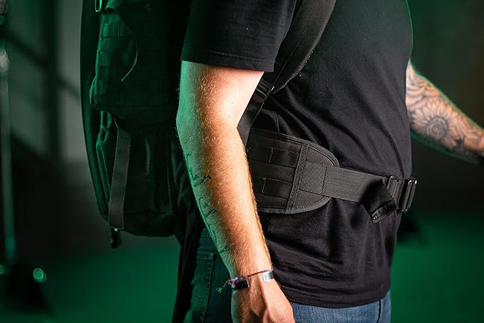 Levy's Outdoor 46 Inch Military Tactical Rifle Backpack with MOLLE Webbing (LVO-BPTRB-46-BLK) Black Large