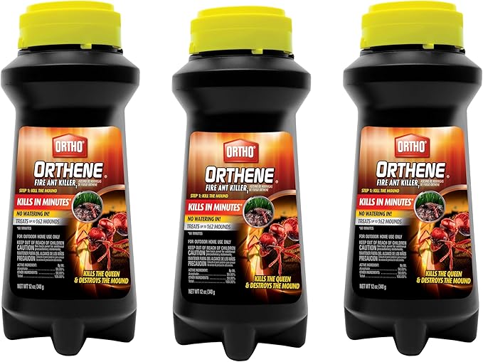 Ortho Orthene Fire Ant Killer1 Kills Queen Destroys up to 162 Mounds Begins Working in 60 Minutes 12 oz. 3-Pack