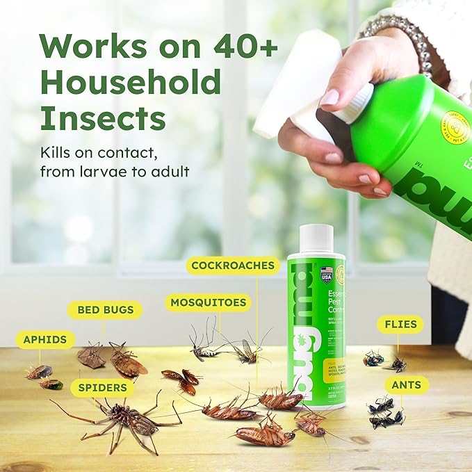 BugMD Essential Pest Control Starter Kit + BugMD Pet Odor &amp Stain Remover – Natural Pest Control + Family &amp Pet Safe Enzyme Cleaner – Kill Ants Roaches Spiders &amp Eliminate Pet Stains &am