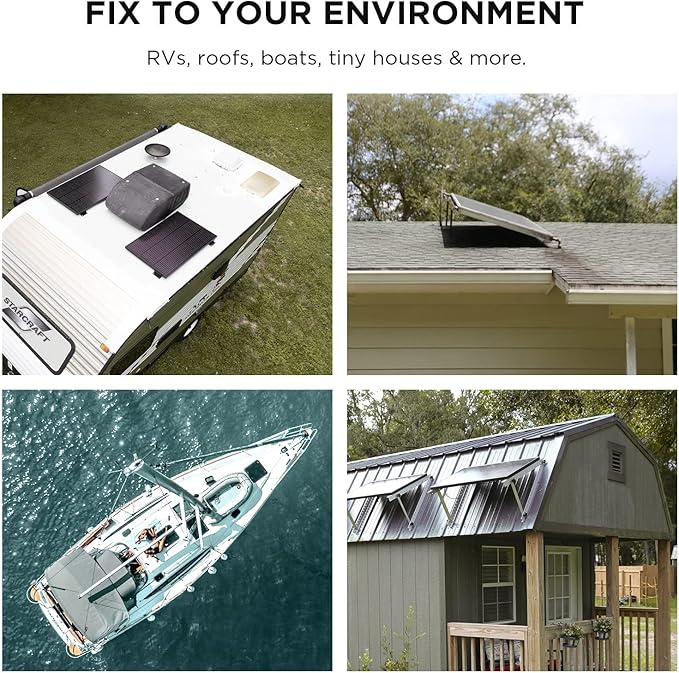EF ECOFLOW 2PCS 100W 12V Solar Panels High Efficiency Monocrystalline PV Modules IP68 Waterproofing Ideal for RV&amp Marine Rooftop Farm Battery Power Kits &amp Ecosystem