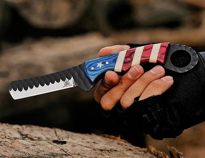Cow Boy Knife Hand Forged Steel Bull Cutter Knife with Sheath Best Gift for Girl Friend and Boy Friend.