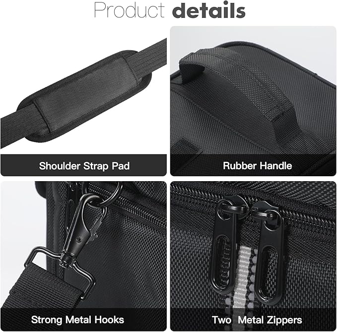 Travel Bag Compatible with Anker SOLIX C300 Padded Soft Case with Adjustable Shoulder Strap &amp Multi-Pocket Design Protective Storage Bag for Camping &amp Travel Charging Accessories