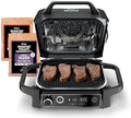 Ninja | Woodfire Series | 7-in-1 (Grill BBQ Roast Air Fry Dehydrate Broil Smoke) | Portable &amp Weather Resistant | Cook Up To 6 Steaks &amp 30 Hot Dogs | Woodfire Pellets included | OG701