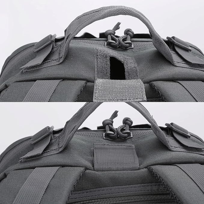 Military Tactical Backpack Large Army 3 Day Assault Pack Molle Bag Backpacks (ACU Camo) (Gray)