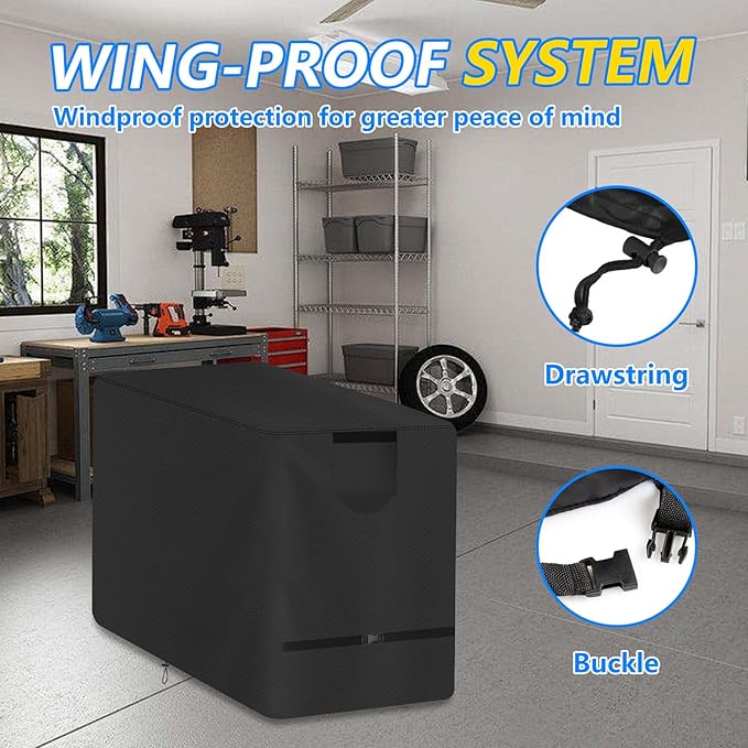 Engine Driven Welder Cover 600D Oxford Heavy Duty Waterproof Welder Machine Cover compatible with Miller Welder 230/265/325/225Black