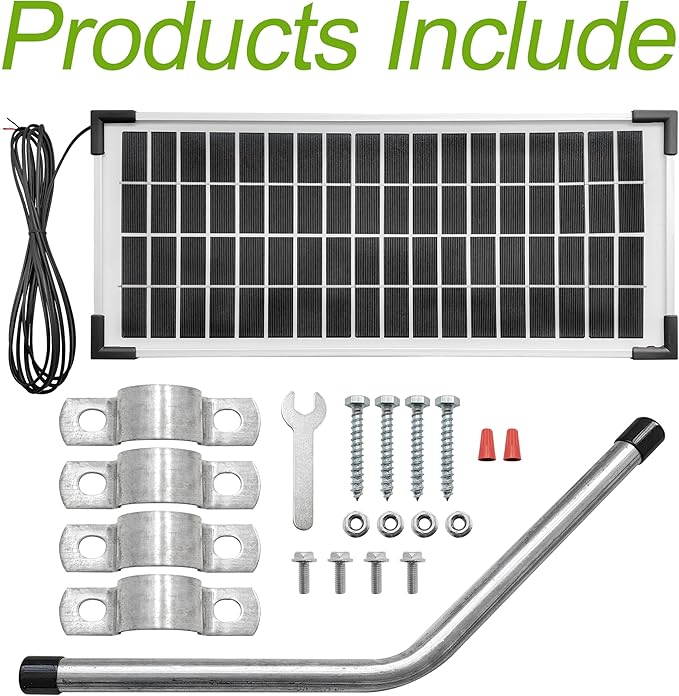 FM123 Solar Panel KitCompatible with Mighty Mule Automatic Gate Openers10 Watt