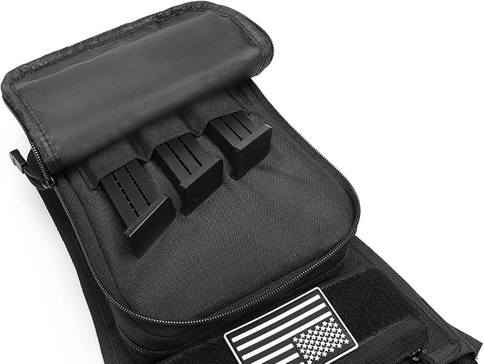 ATBP Motorcycle Tactical Drop Leg Thigh Bag with Holster Handgun Firearm Pistol Bag for Men Hunting Shooting Range Additional 3 Magazine Storage Slots