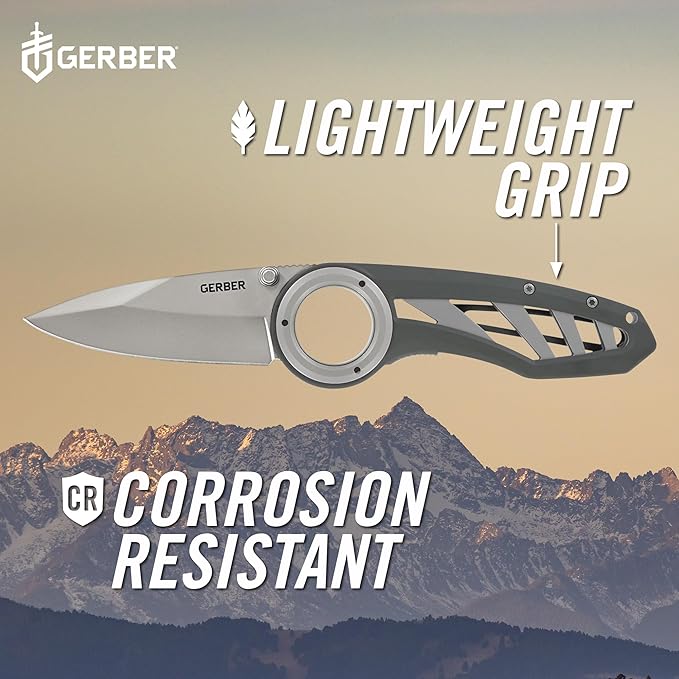 Gerber Gear Remix Folding Pocket Knife 3 Fine Edge Blade Pocket Knife for Survival and Camping Gray