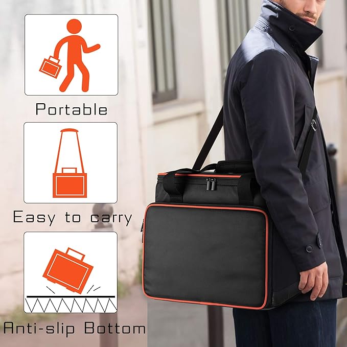 Trunab Travel Carrying Case Compatible with Jackery Explorer 1000/1000 v2 Portable Power Station Storage Bag with Waterproof Bottom and Front Pockets for Charging Cable and Accessories